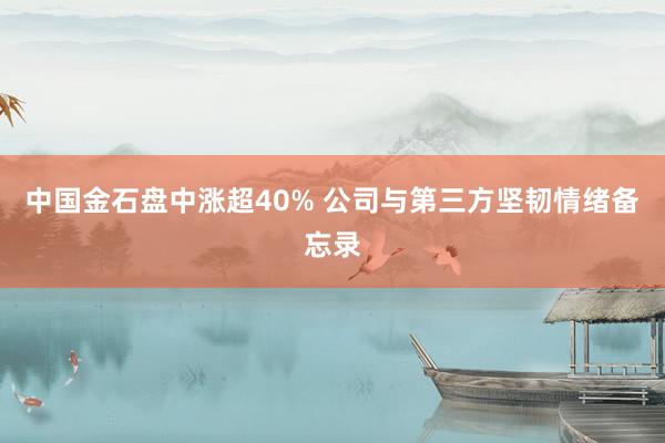 中国金石盘中涨超40% 公司与第三方坚韧情绪备忘录