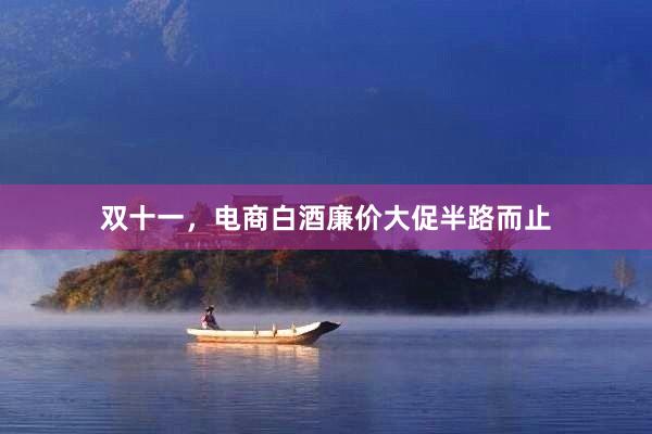 双十一，电商白酒廉价大促半路而止