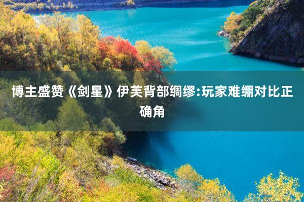 博主盛赞《剑星》伊芙背部绸缪:玩家难绷对比正确角